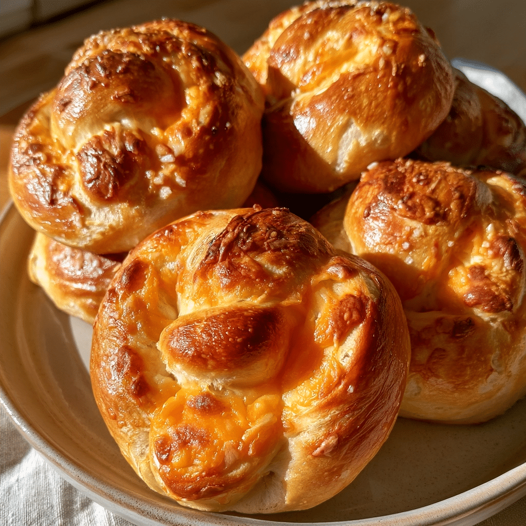 Golden Cottage Cheese Cheddar & Coarse Salt Soft Pretzel Knots