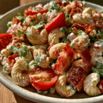 Old-Fashioned Cottage Cheese BLT Macaroni Salad — Chilled Creamy Scoop 2 Old-Fashioned Cottage Cheese BLT Macaroni Salad — Chilled Creamy Scoop