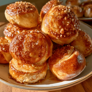 Cottage Cheese Garlic Parmesan Pretzel Bites — Warm Buttery Steam Reveal