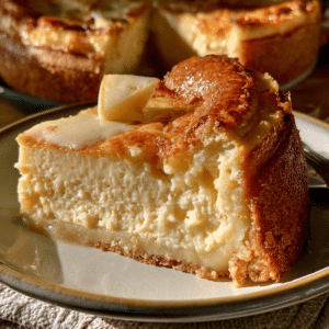 Old-Fashioned Cottage Cheese Vanilla Custard Pie — Silky Nutmeg Wedge Lift