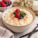 Vanilla Cottage Cheese Rice Pudding: A High-Protein Treat 2 vanilla cottage cheese rice pudding